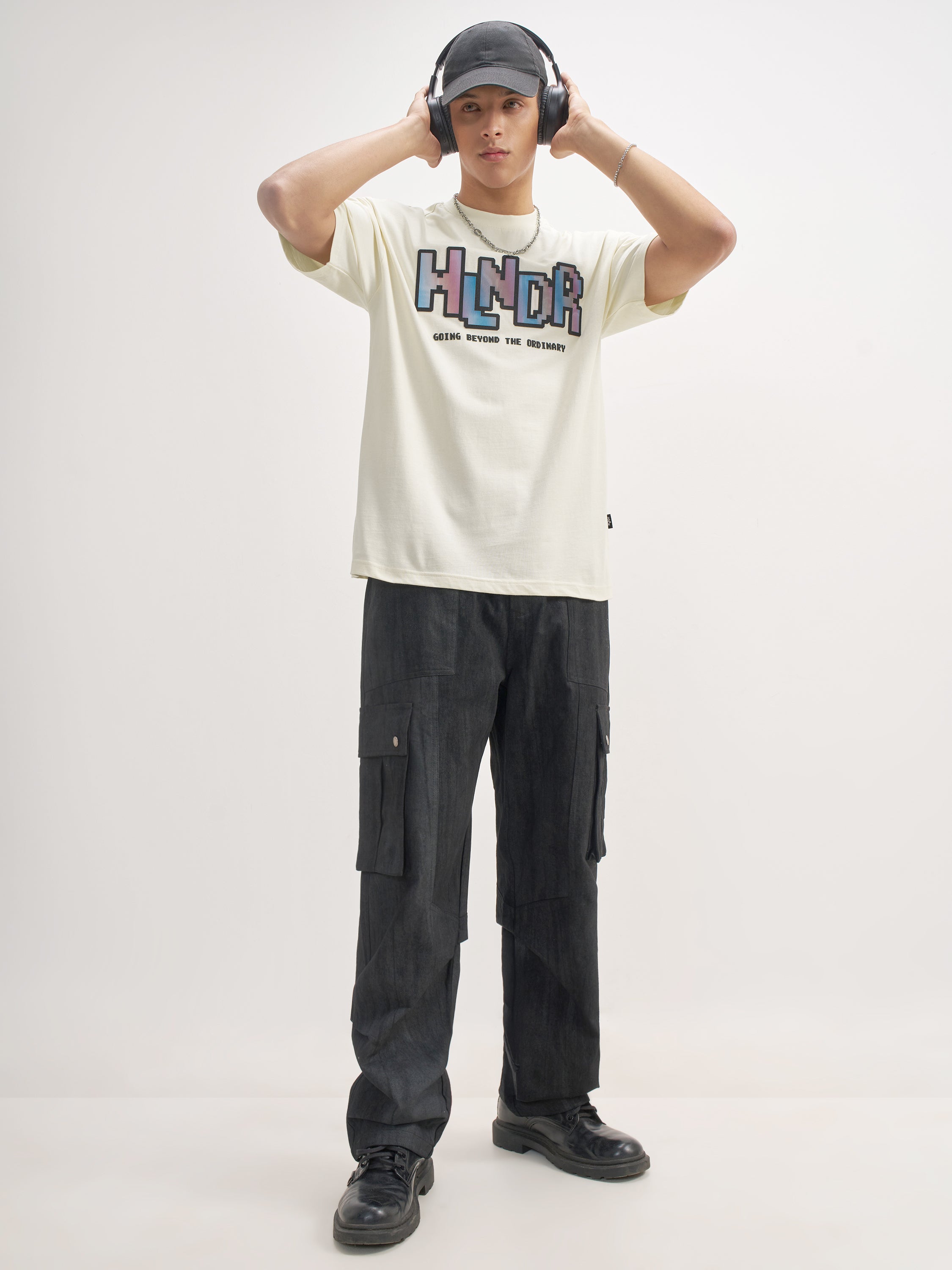 Highlander Men Off White Printed Round Neck T-Shirt - Off White - Image 2