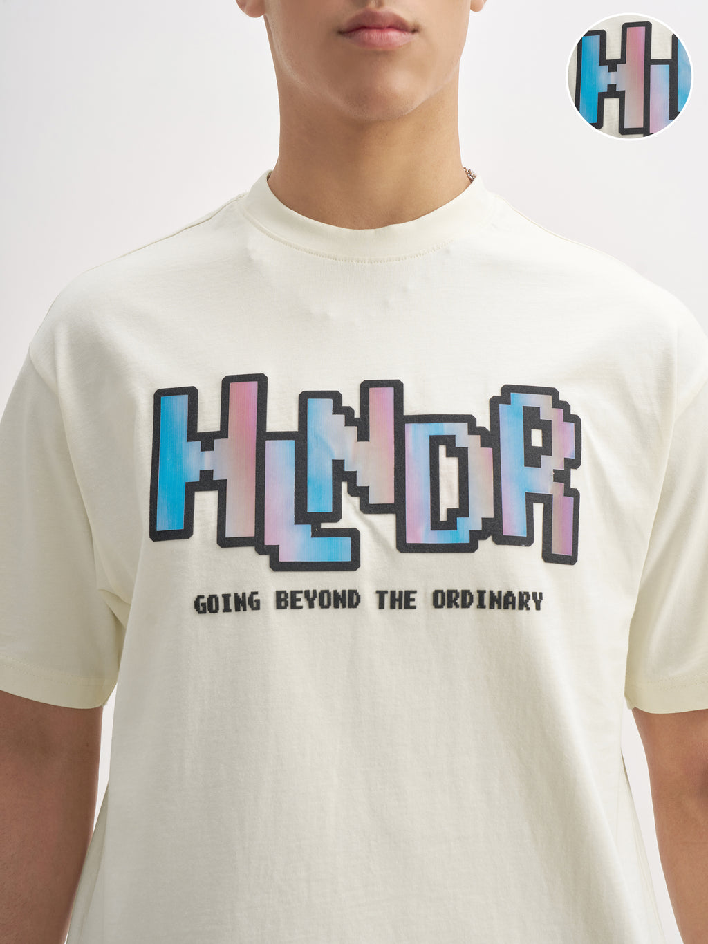 Highlander Men Off White Printed Round Neck T-Shirt - Off White - Image 5