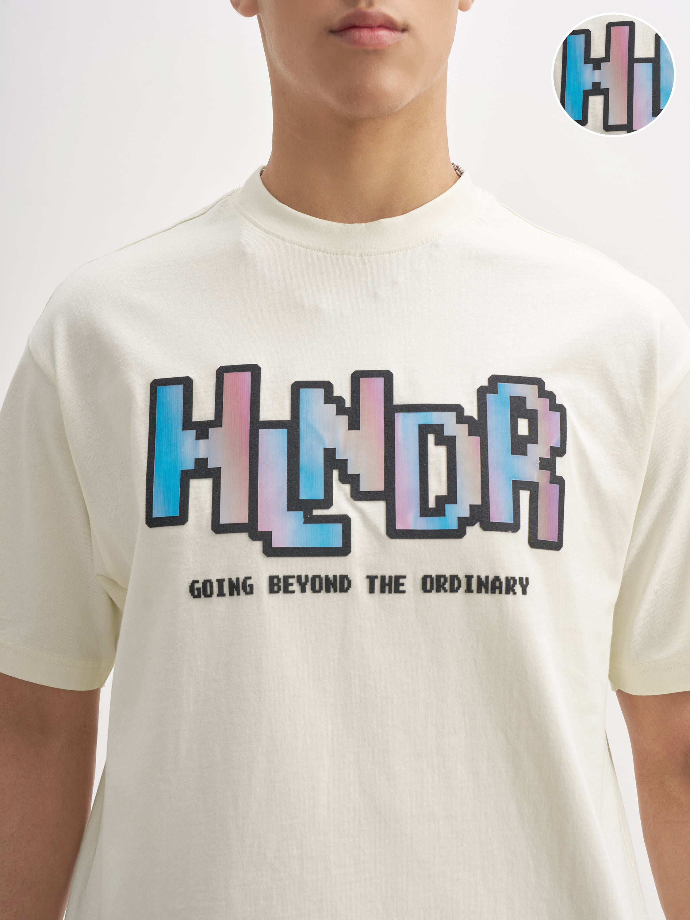 Highlander Men Off White Printed Round Neck T-Shirt - Off White - Image 5