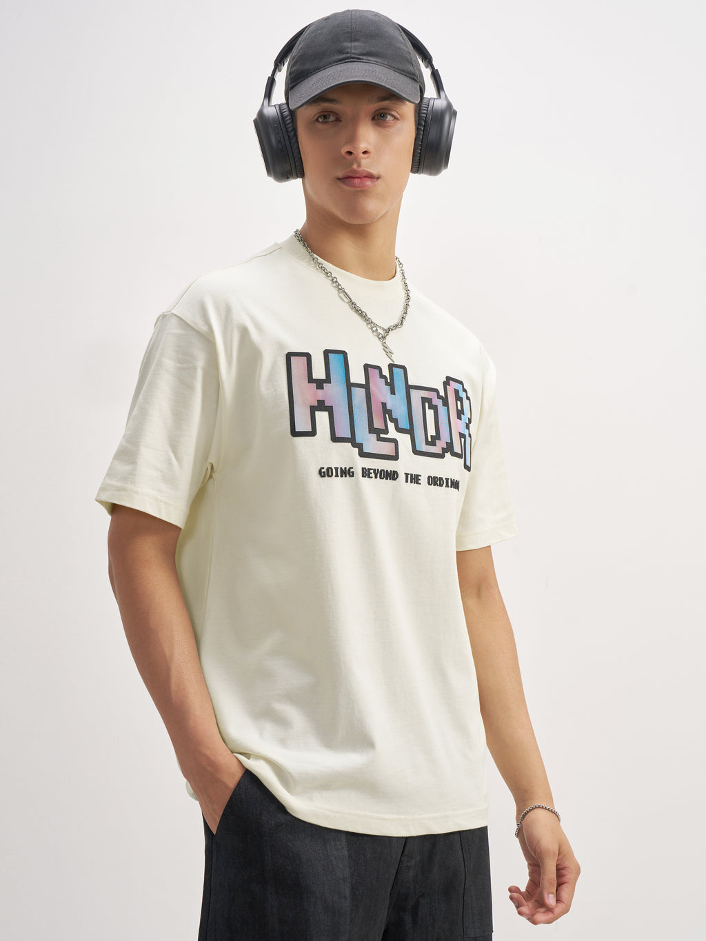 Highlander Men Off White Printed Round Neck T-Shirt - Off White - Image 6