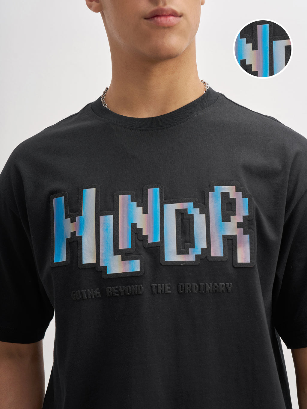 Highlander Men Black Printed Round Neck T-Shirt - Black - Image 5