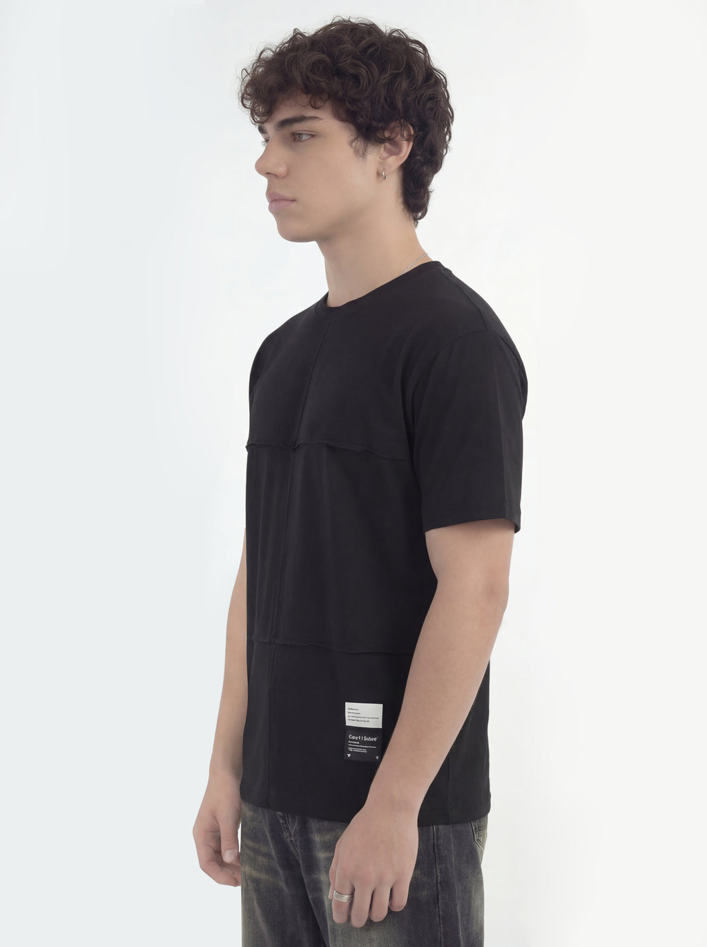 Highlander Men Black Solid Round Neck T-Shirt - Black - Image 6