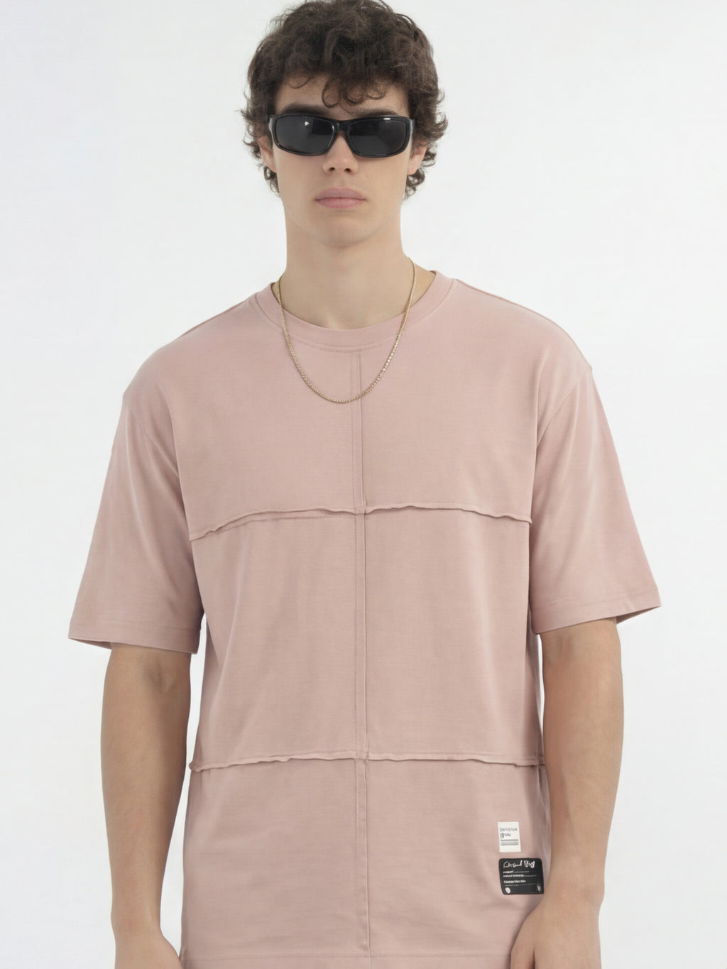 Highlander Men Peach Solid Round Neck T-Shirt - Peach - Image 3
