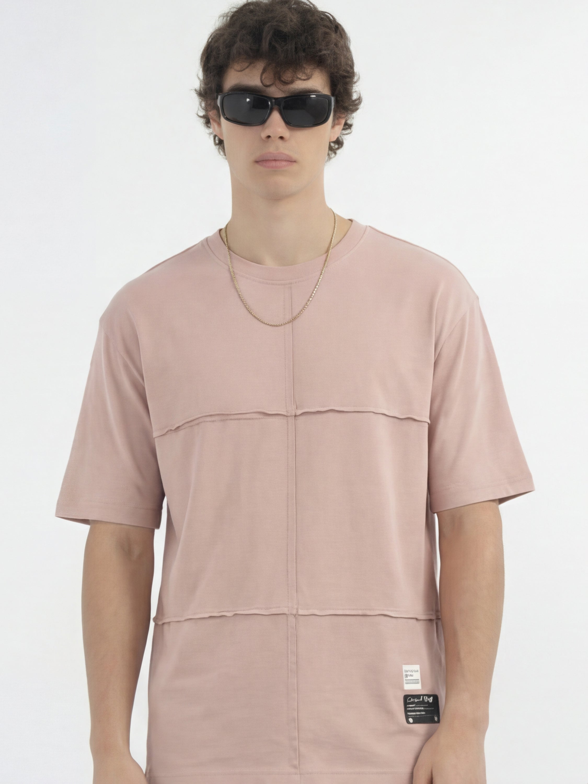 Highlander Men Peach Solid Round Neck T-Shirt - Peach - Image 3