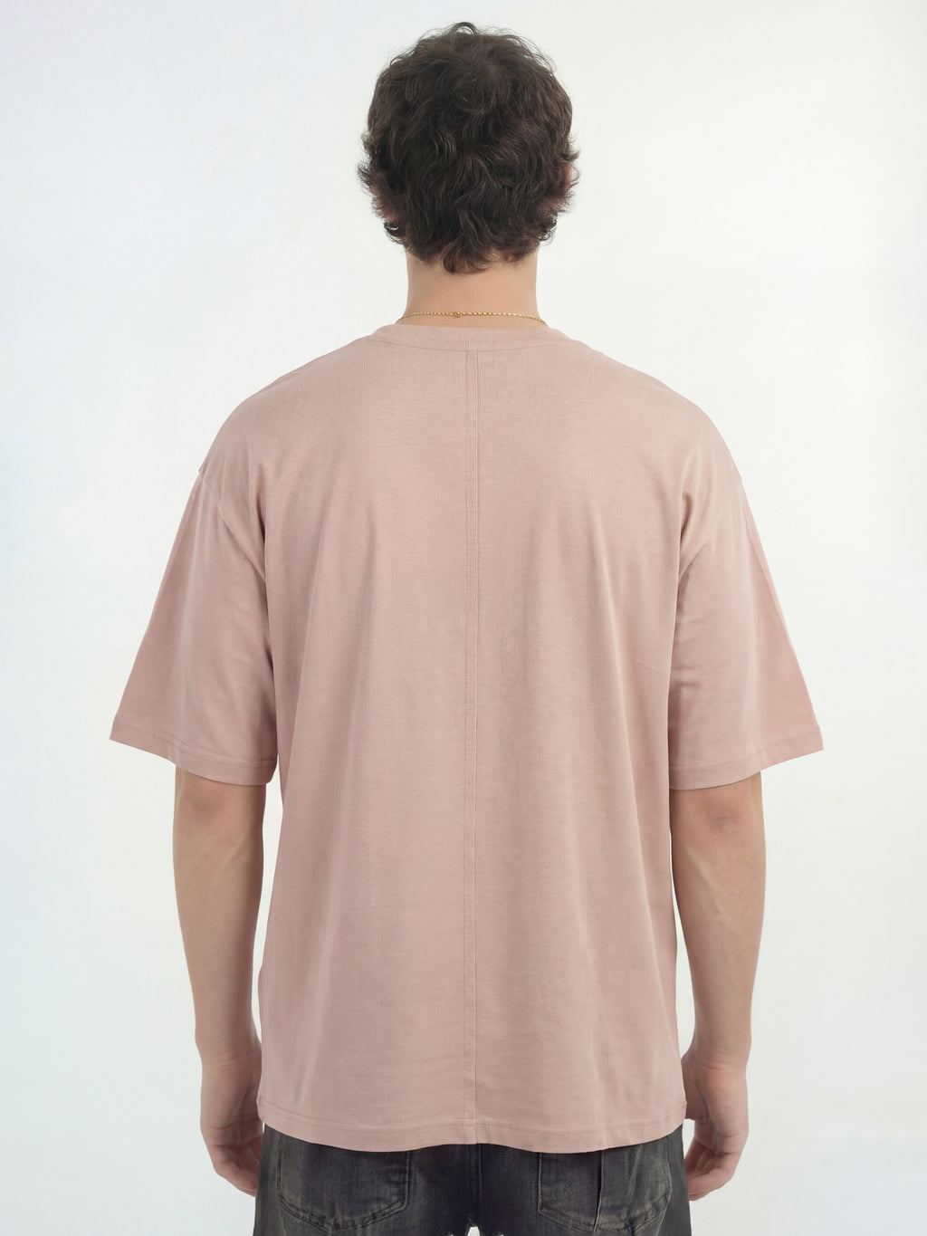Highlander Men Peach Solid Round Neck T-Shirt - Peach - Image 5