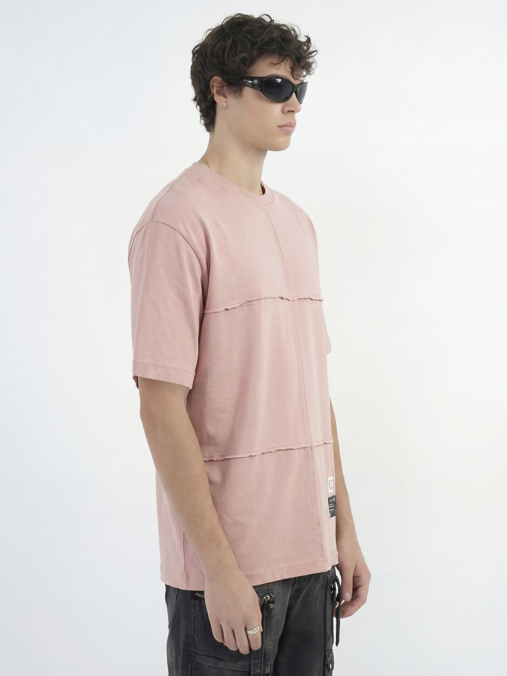 Highlander Men Peach Solid Round Neck T-Shirt - Peach - Image 7