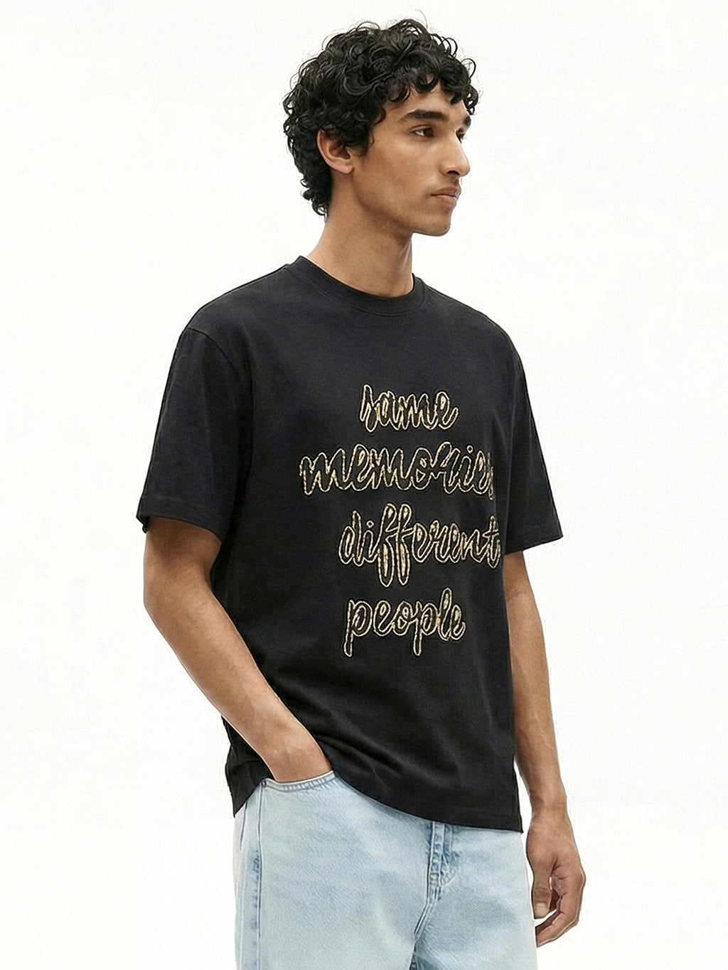 Highlander Men Black Printed Round Neck T-Shirt - Black - Image 9