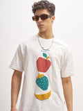 Highlander Men White Printed Round Neck T-Shirt - White - Image 1