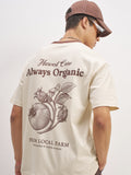 Highlander Men Beige Printed Round Neck T-Shirt - Beige - Image 1