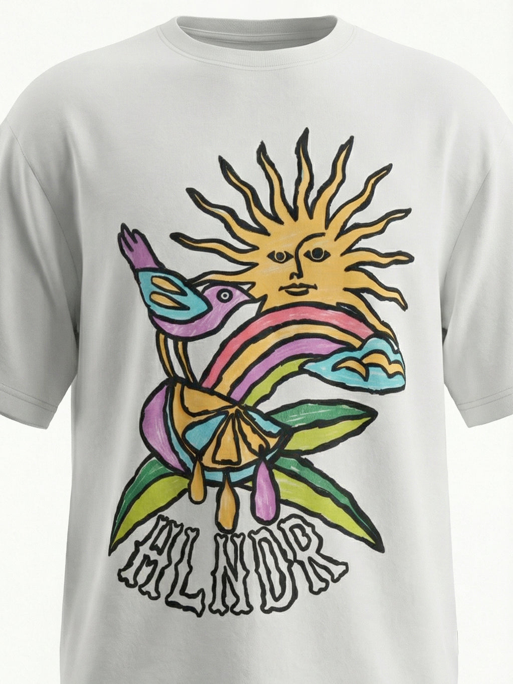 Highlander Men White Printed Round Neck T-Shirt - White - Image 1