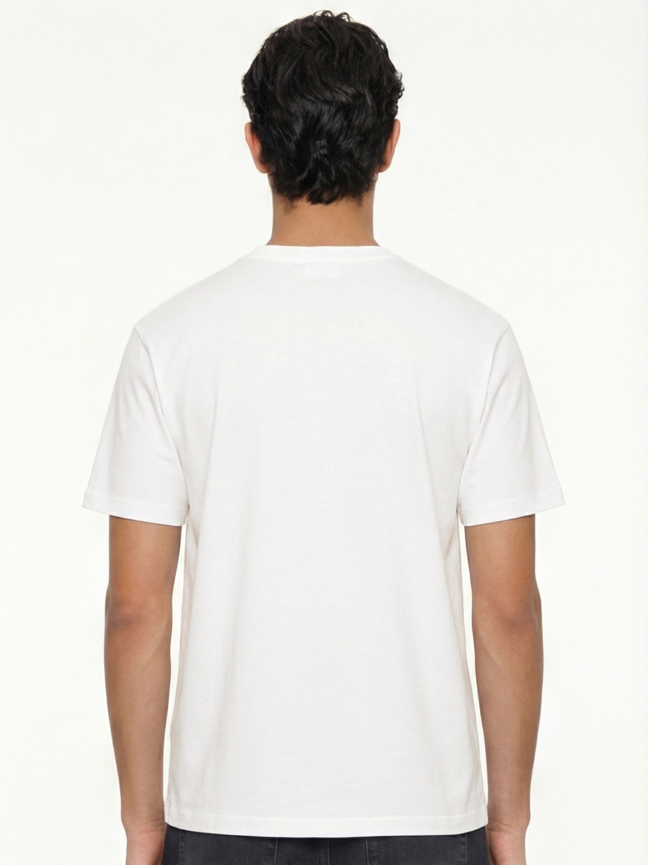 Highlander Men White Printed Round Neck T-Shirt - White - Image 4