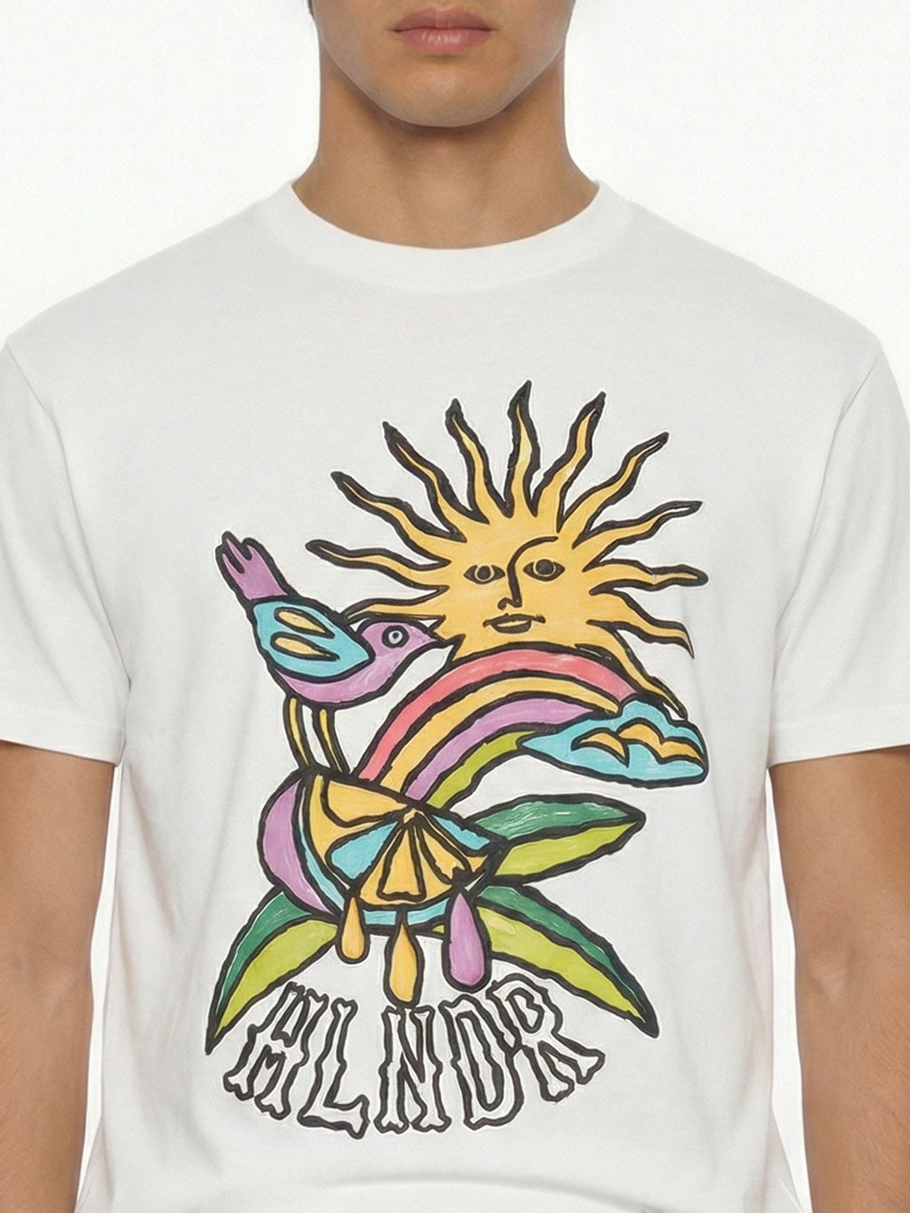 Highlander Men White Printed Round Neck T-Shirt - White - Image 6
