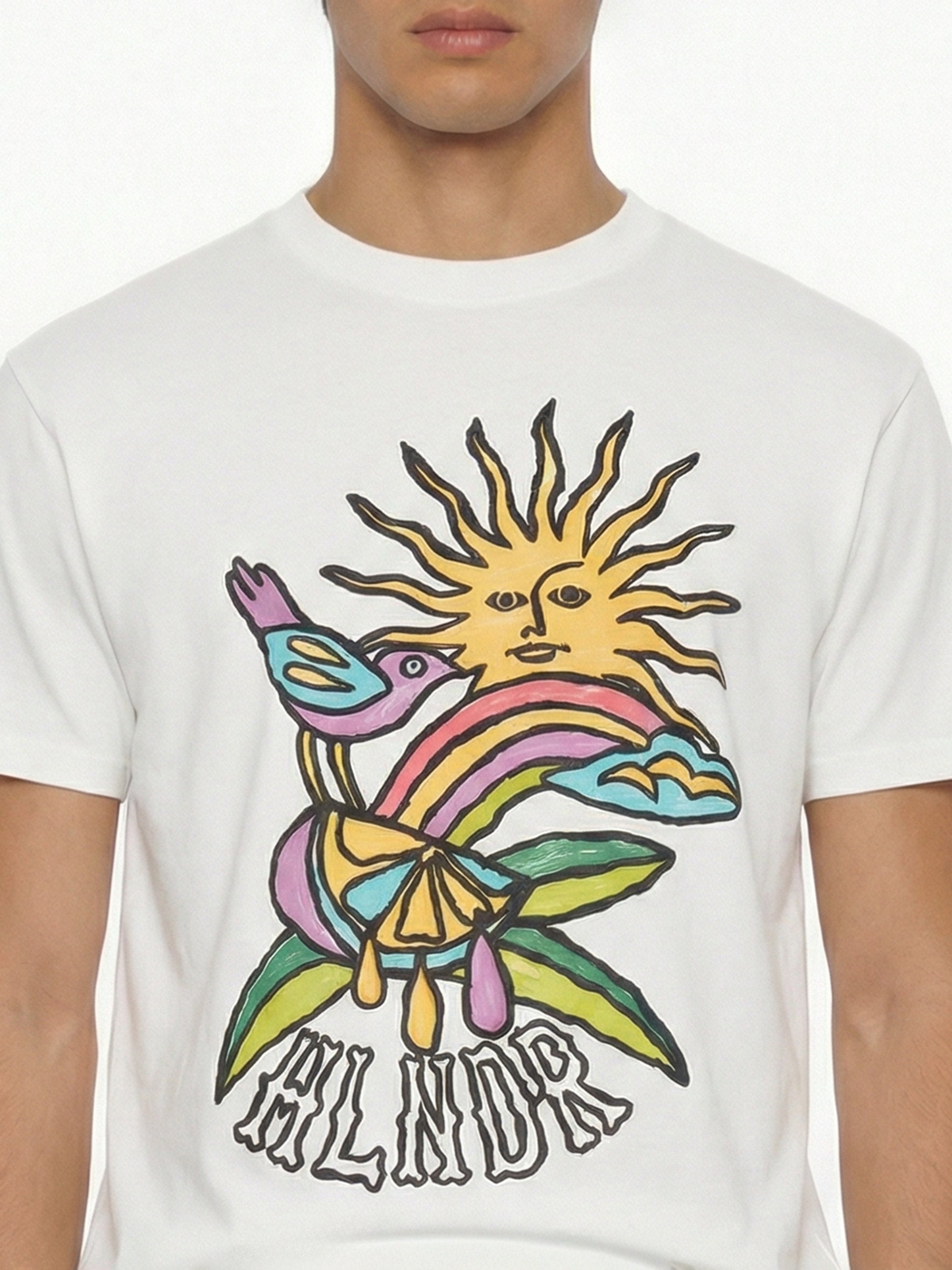 Highlander Men White Printed Round Neck T-Shirt - White - Image 6