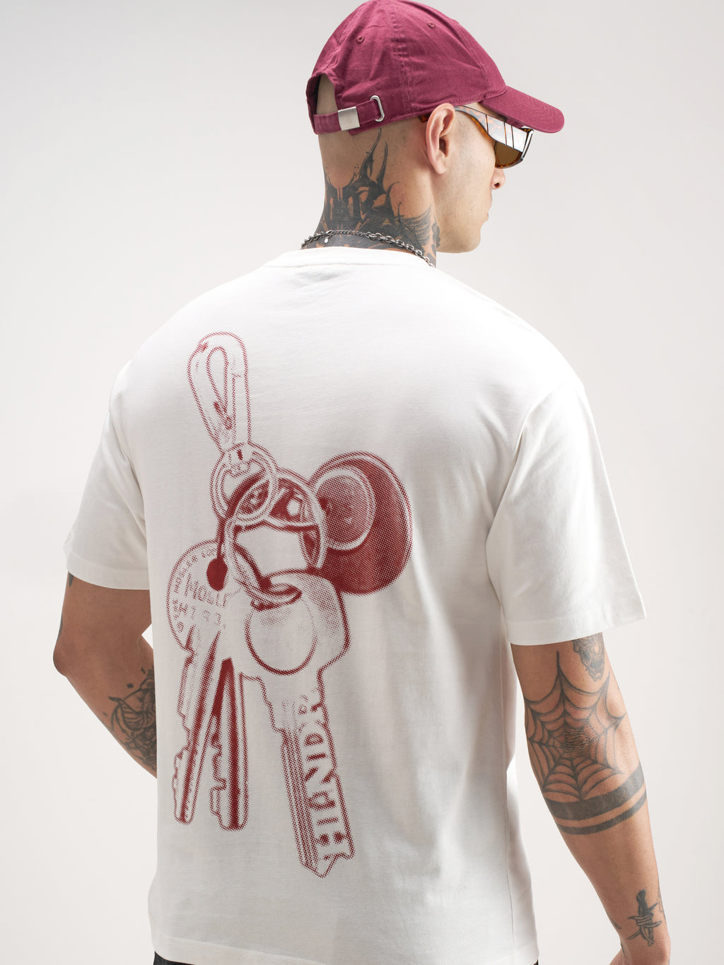 Highlander Men White Printed Round Neck T-Shirt - White - Image 1