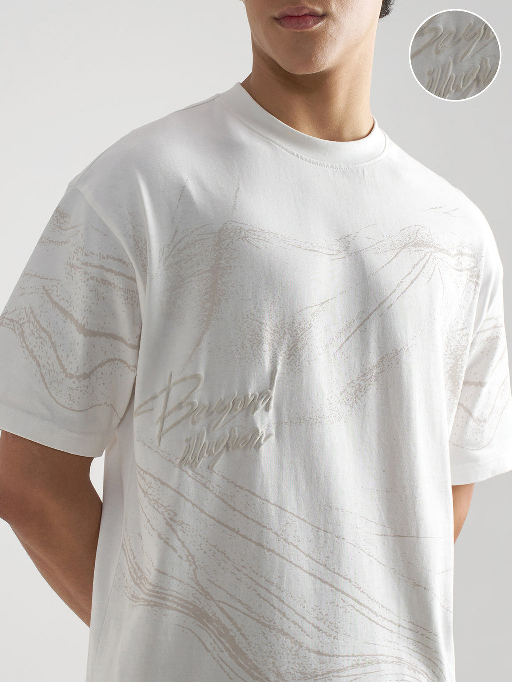 Highlander Men White Printed Round Neck T-Shirt - White - Image 5