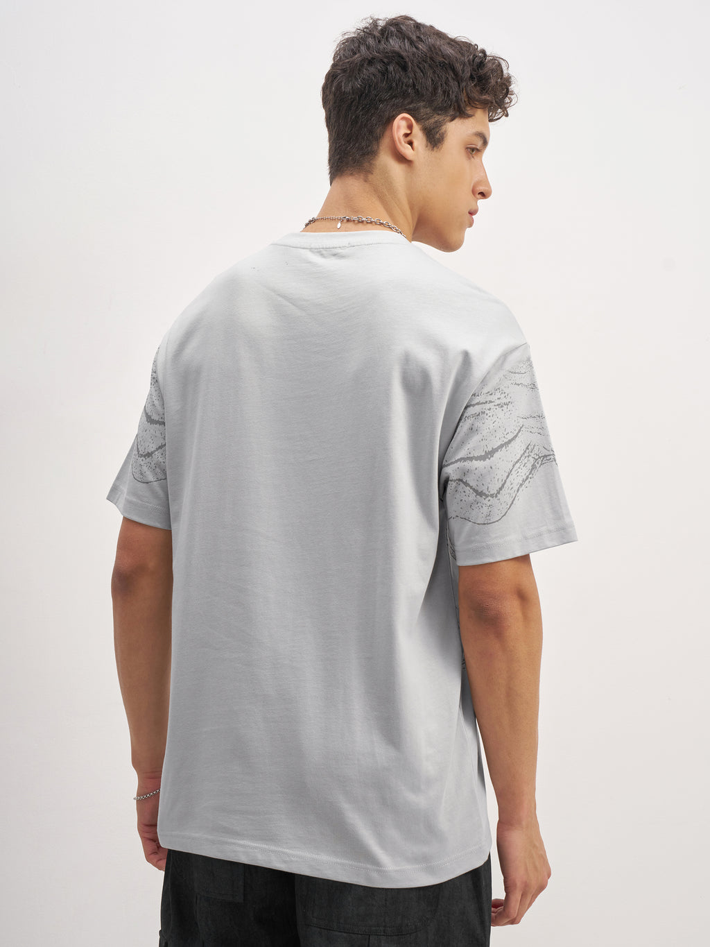 Highlander Men Grey Printed Round Neck T-Shirt - Grey - Image 3