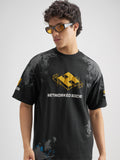 Highlander Men Black Printed Round Neck T-Shirt - Black - Image 1