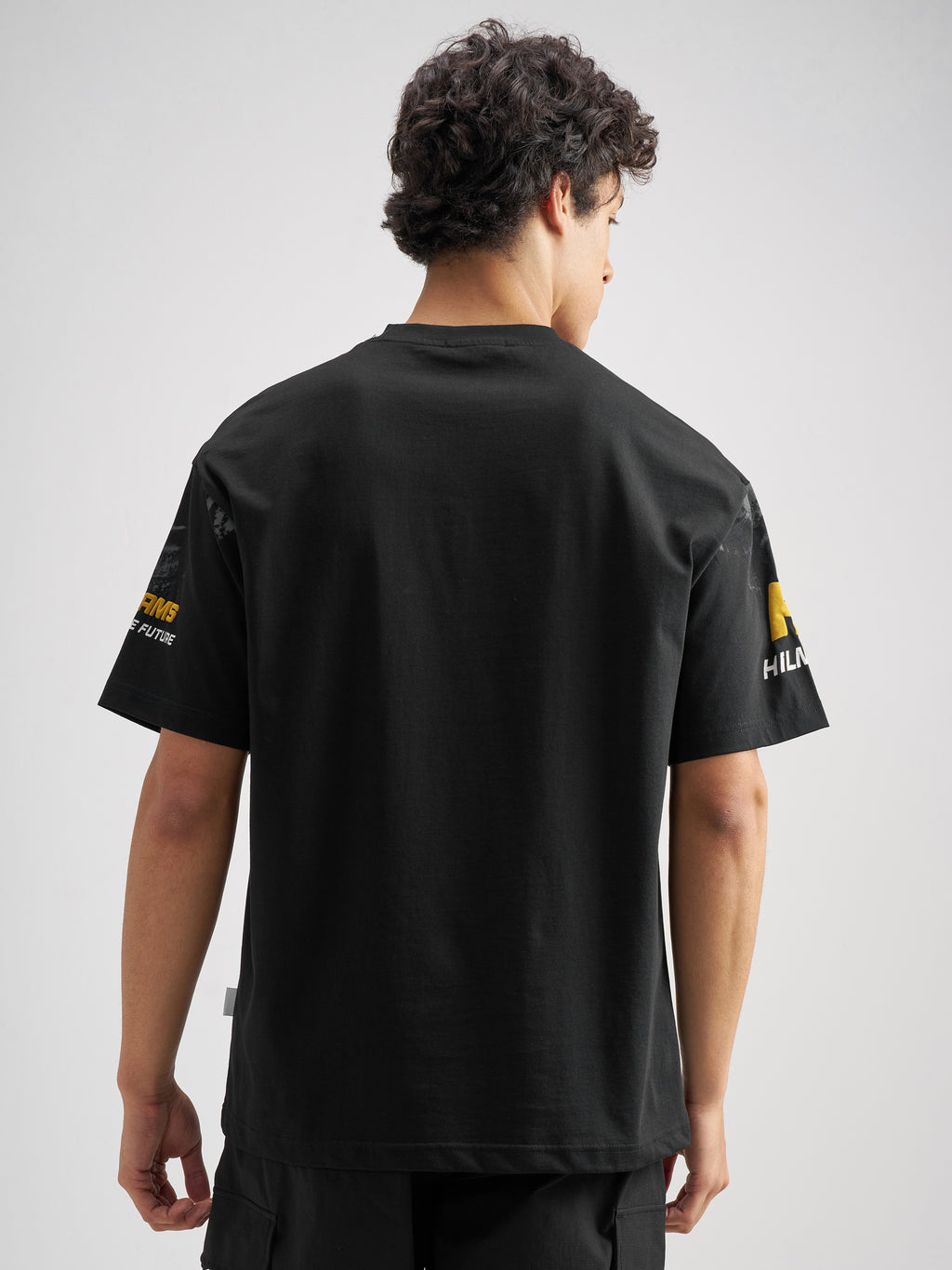 Highlander Men Black Printed Round Neck T-Shirt - Black - Image 3