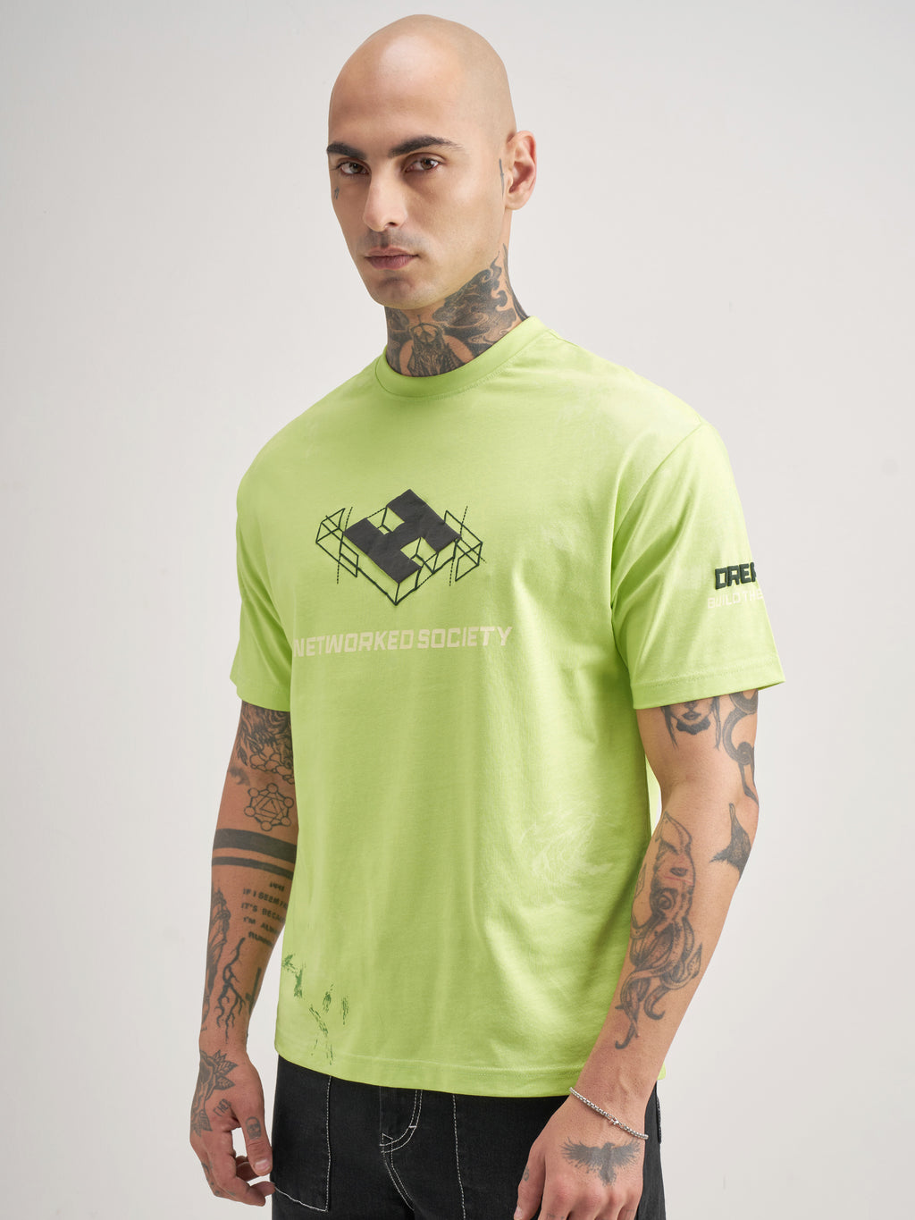 Highlander Men Green Printed Round Neck T-Shirt - Green - Image 4