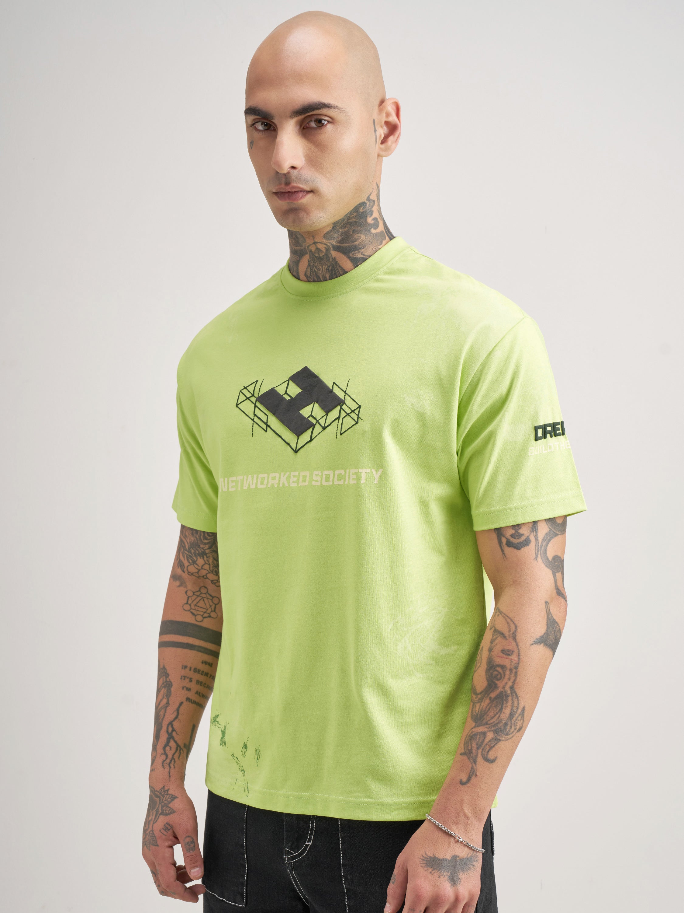 Highlander Men Green Printed Round Neck T-Shirt - Green - Image 4