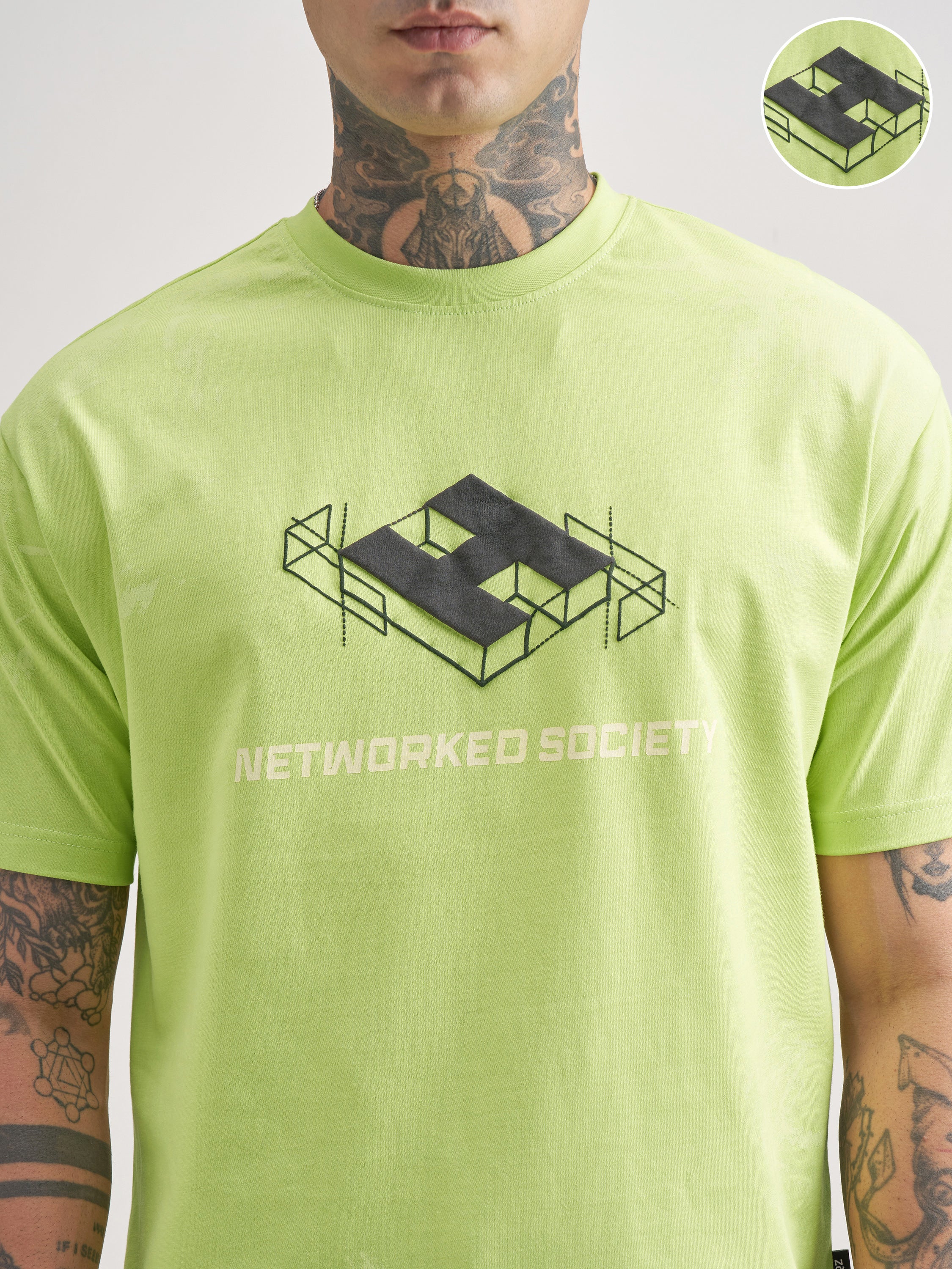 Highlander Men Green Printed Round Neck T-Shirt - Green - Image 5