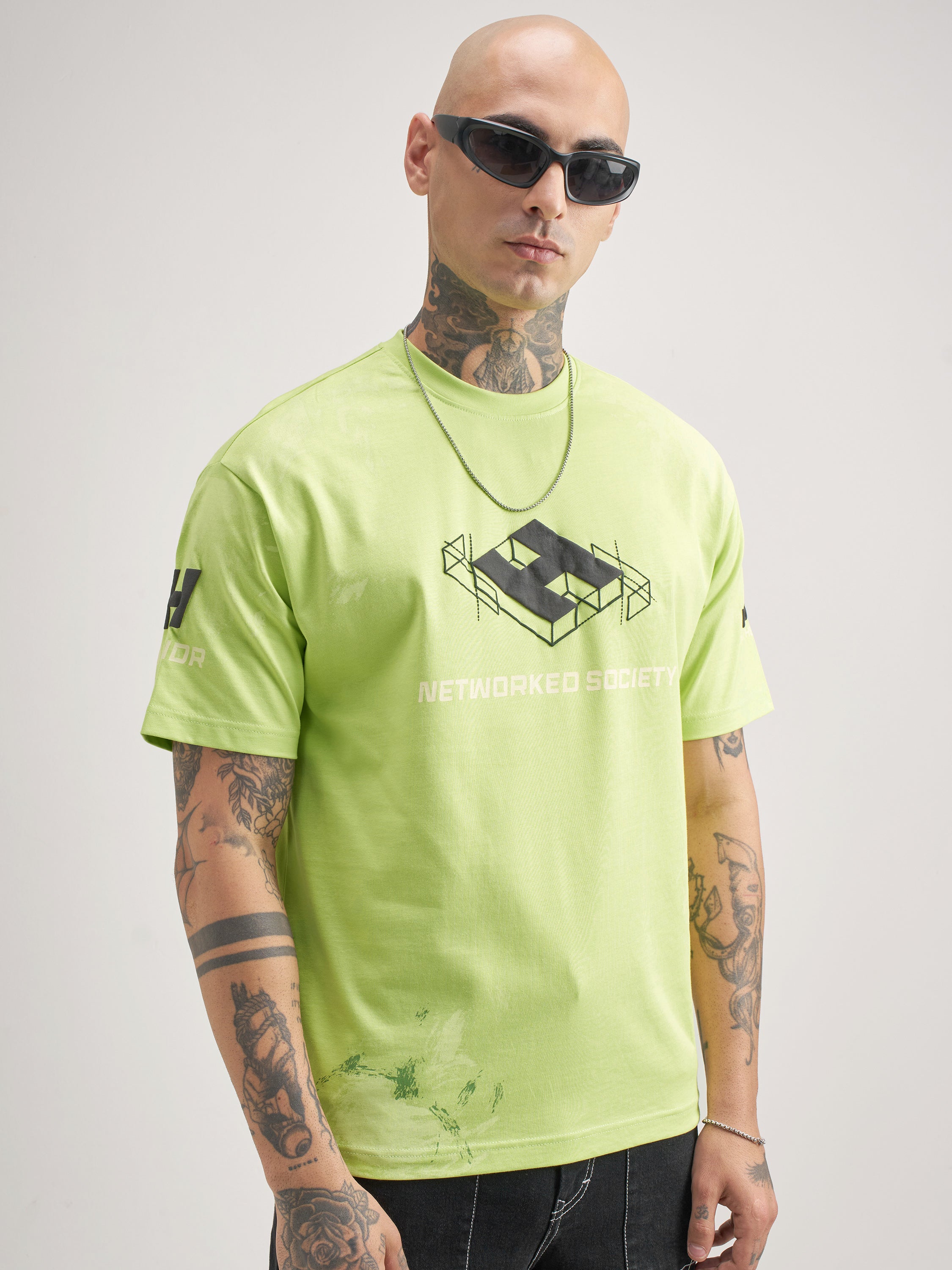 Highlander Men Green Printed Round Neck T-Shirt - Green - Image 6