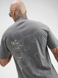Highlander Men Grey Printed Round Neck T-Shirt - Grey - Image 1