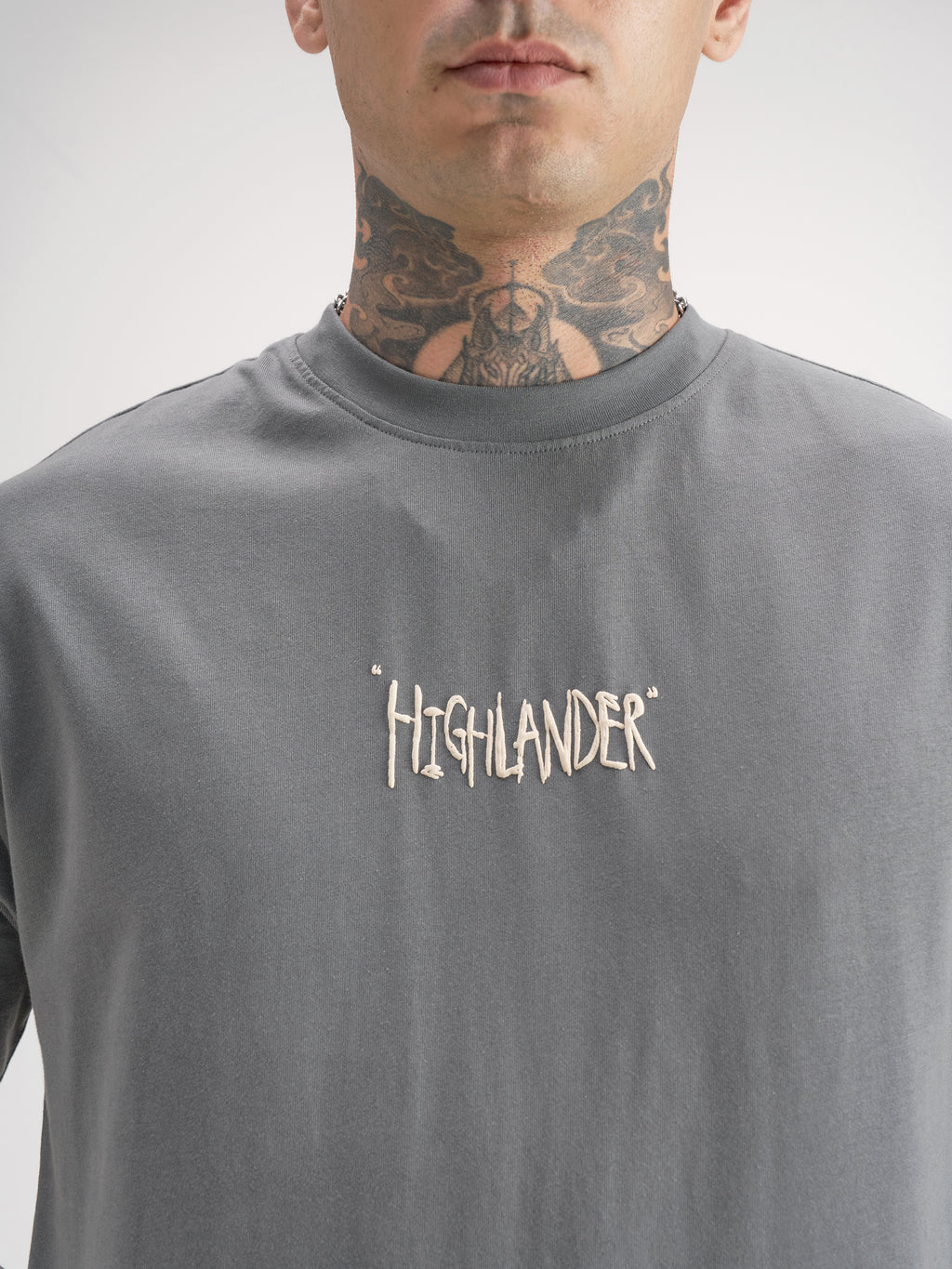 Highlander Men Grey Printed Round Neck T-Shirt - Grey - Image 7