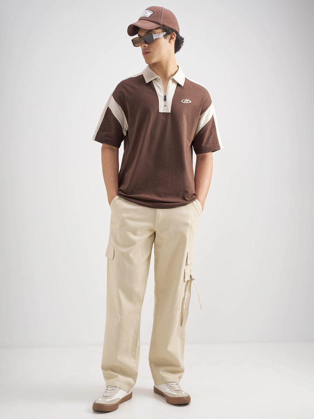 Highlander Men Brown Solid Polo Collar T-Shirt - Brown - Image 2