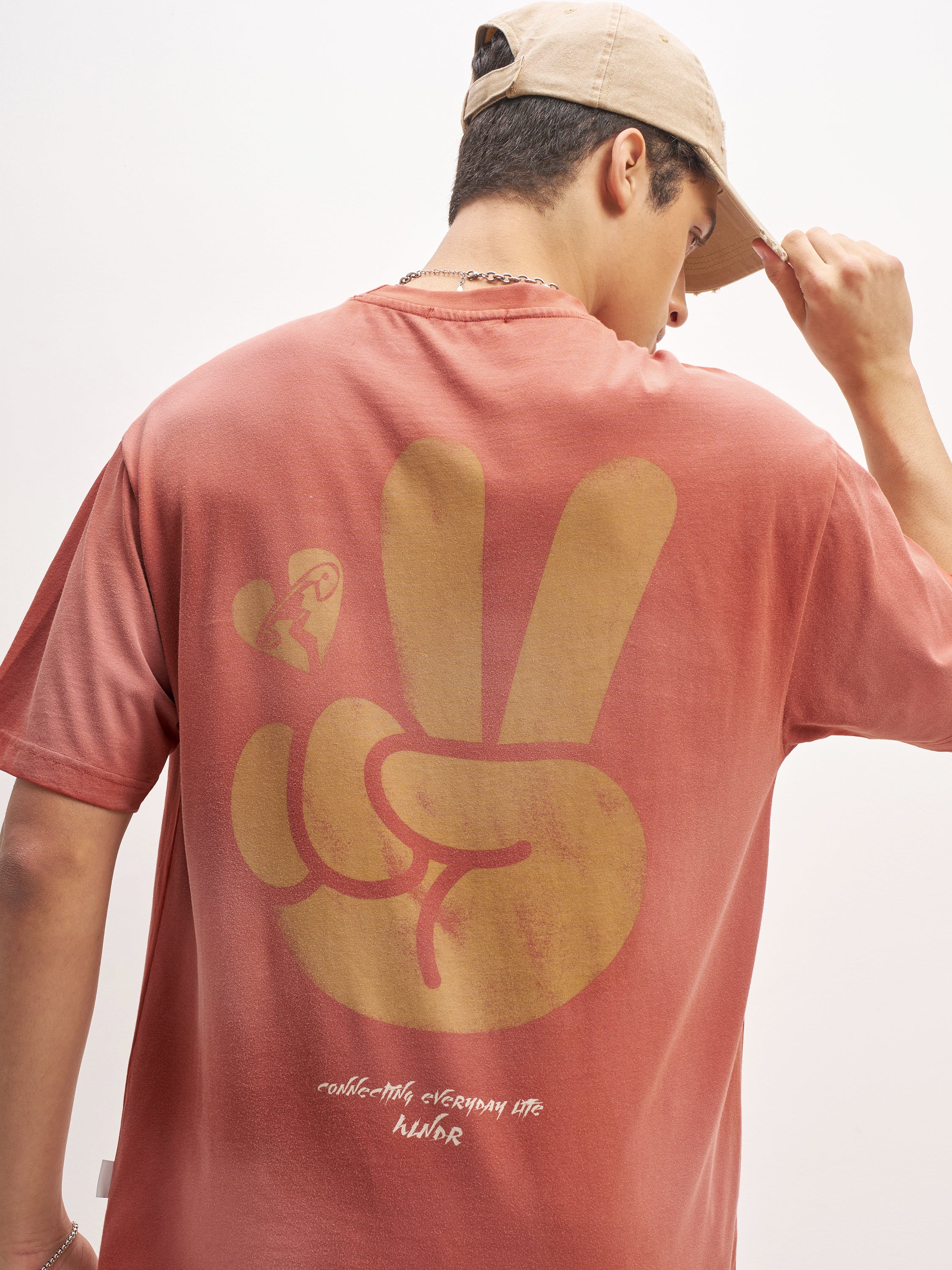 Highlander Men Brown Embroidered Round Neck T-Shirt - Brown - Image 1