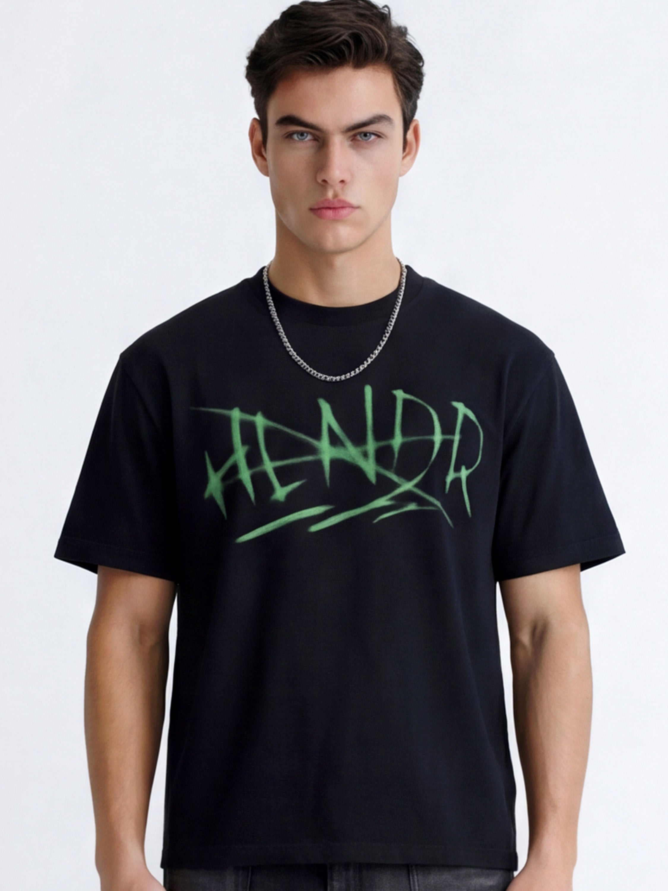 Highlander Men Black Printed Round Neck T-Shirt - Black - Image 1