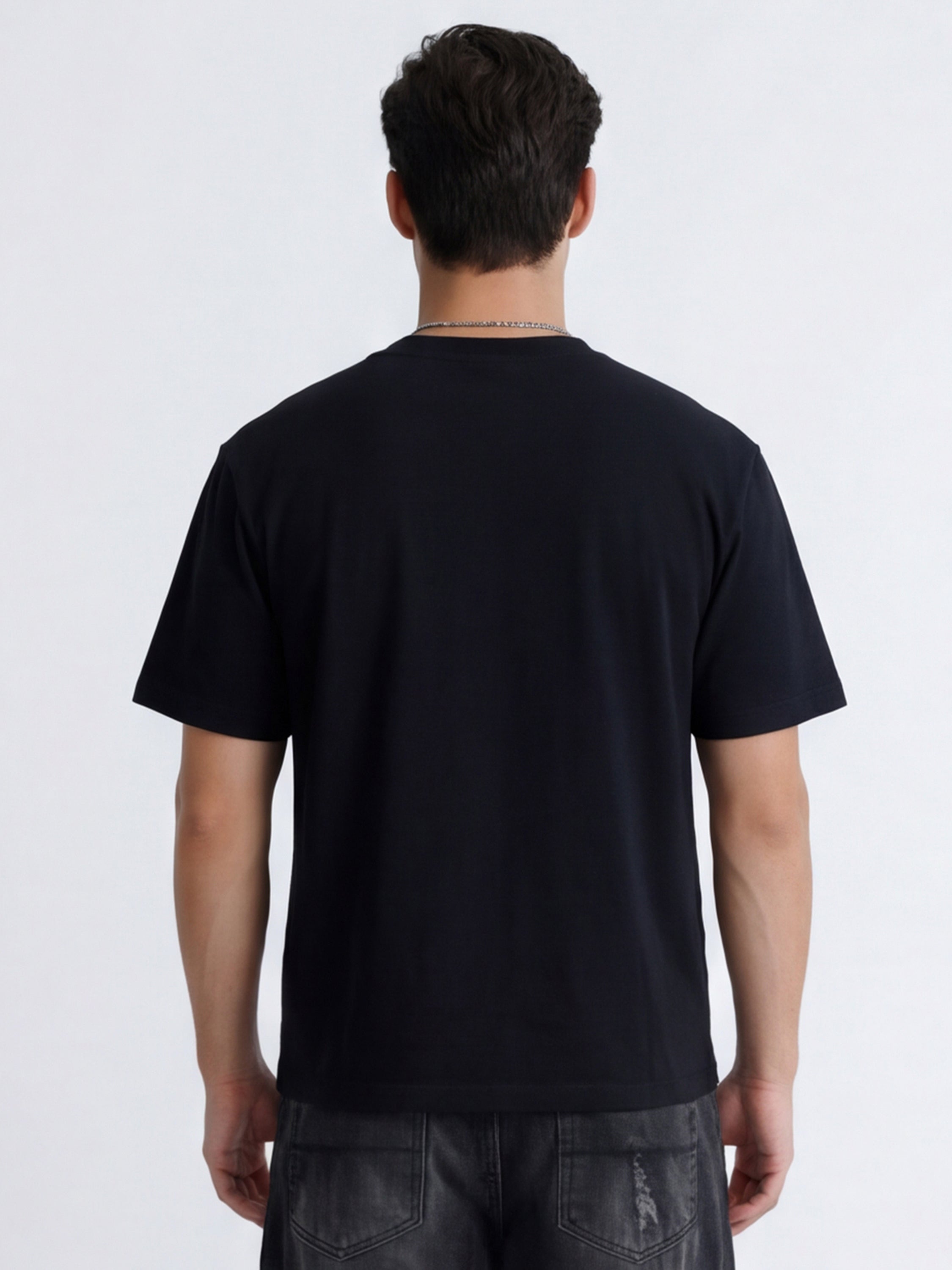 Highlander Men Black Printed Round Neck T-Shirt - Black - Image 3