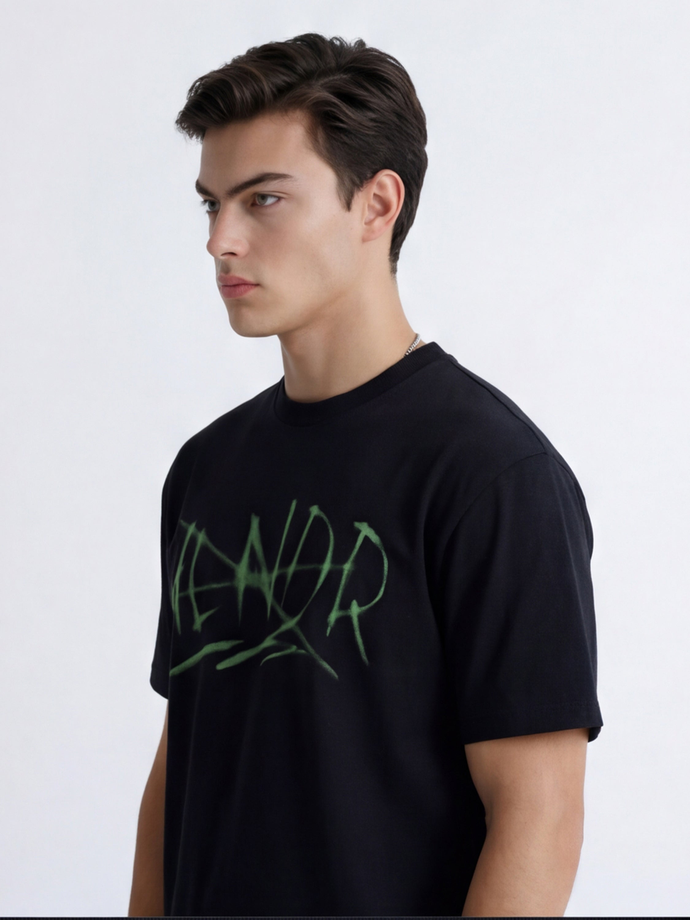 Highlander Men Black Printed Round Neck T-Shirt - Black - Image 5