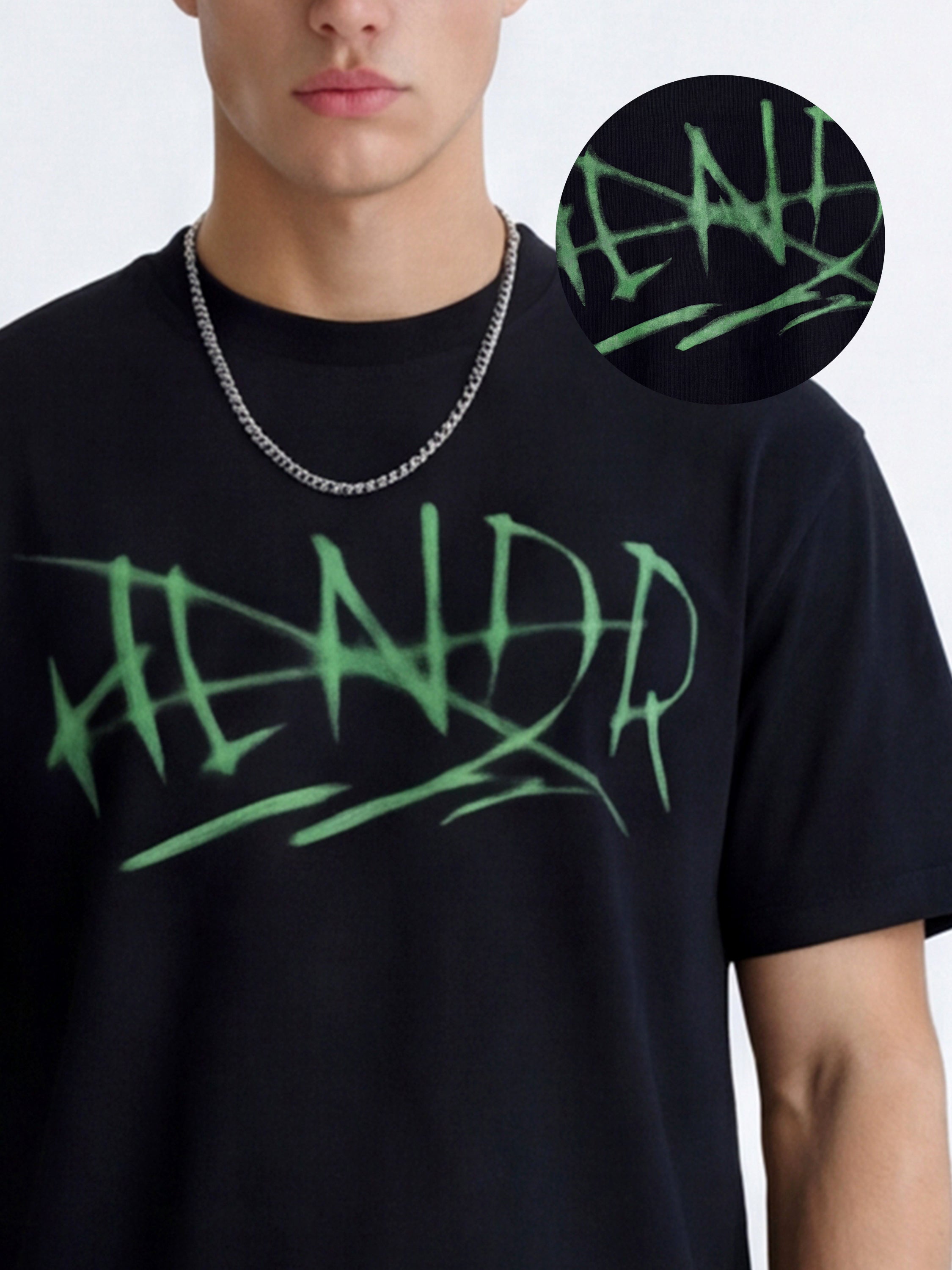 Highlander Men Black Printed Round Neck T-Shirt - Black - Image 6