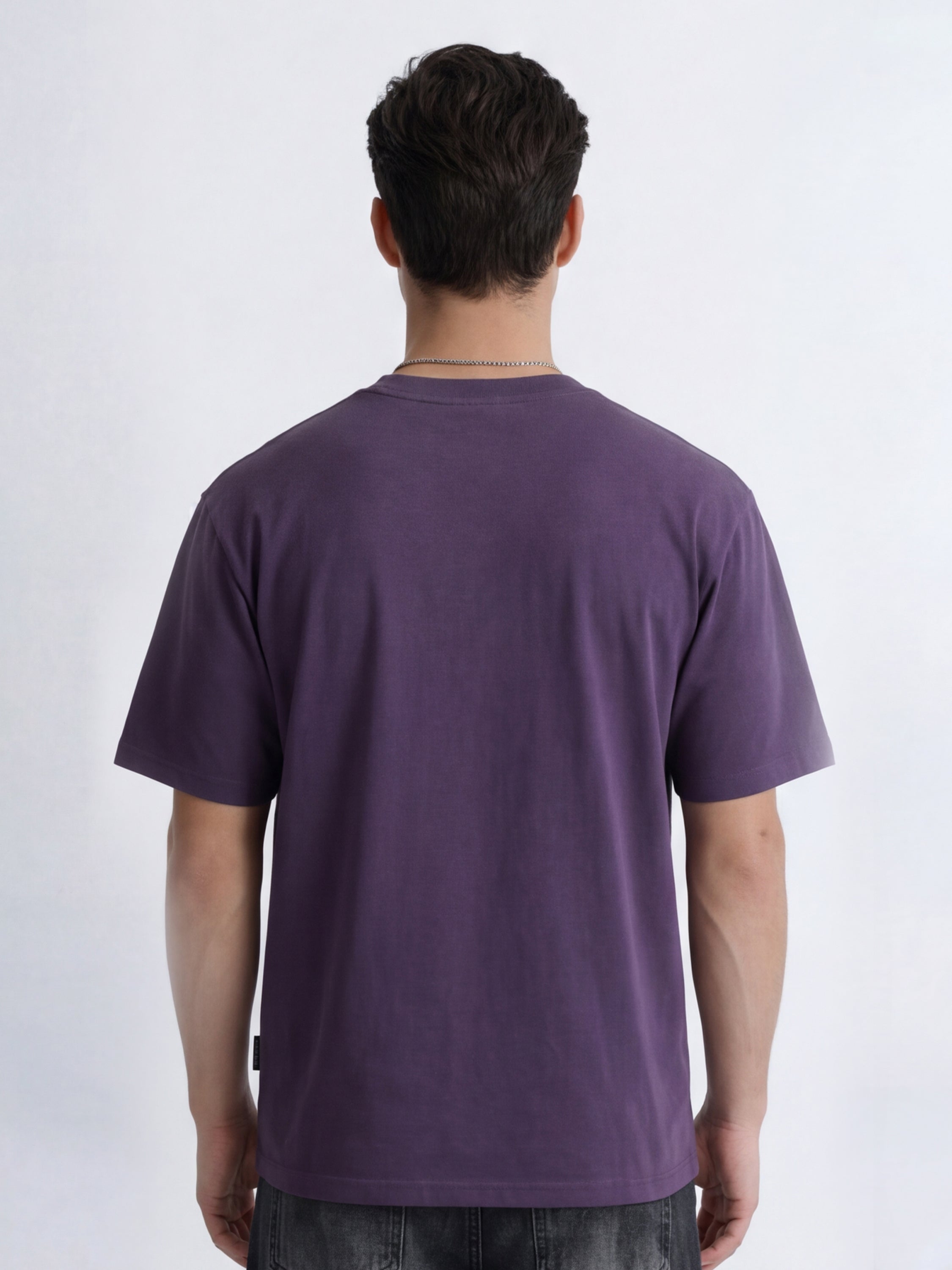 Highlander Men Purple Printed Round Neck T-Shirt - Purple - Image 3