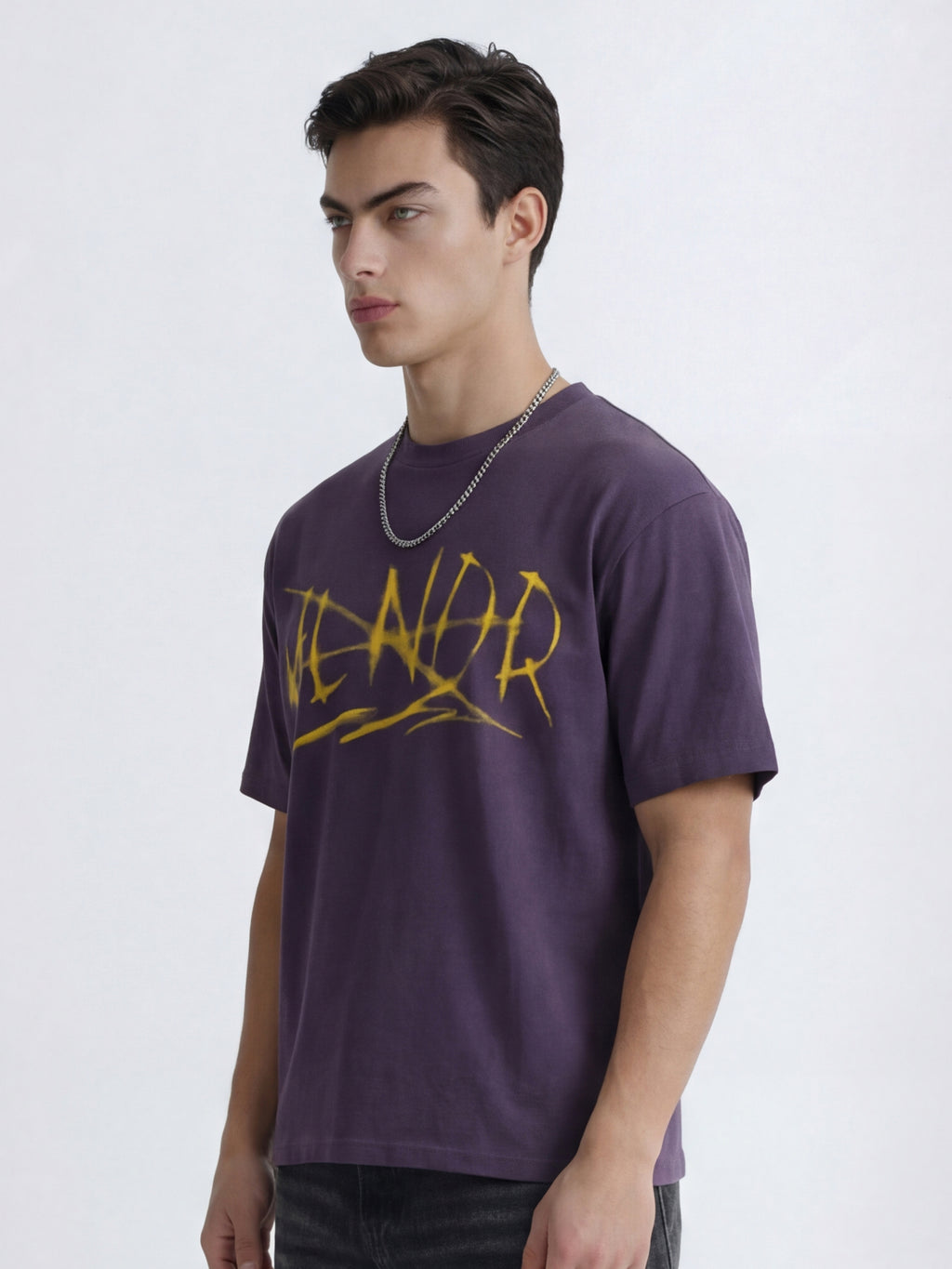 Highlander Men Purple Printed Round Neck T-Shirt - Purple - Image 4