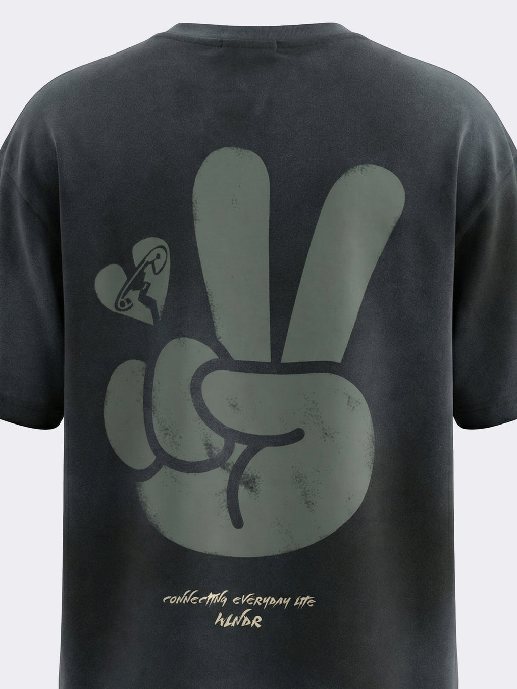 Highlander Men Black Embroidered Round Neck T-Shirt - Black - Image 1