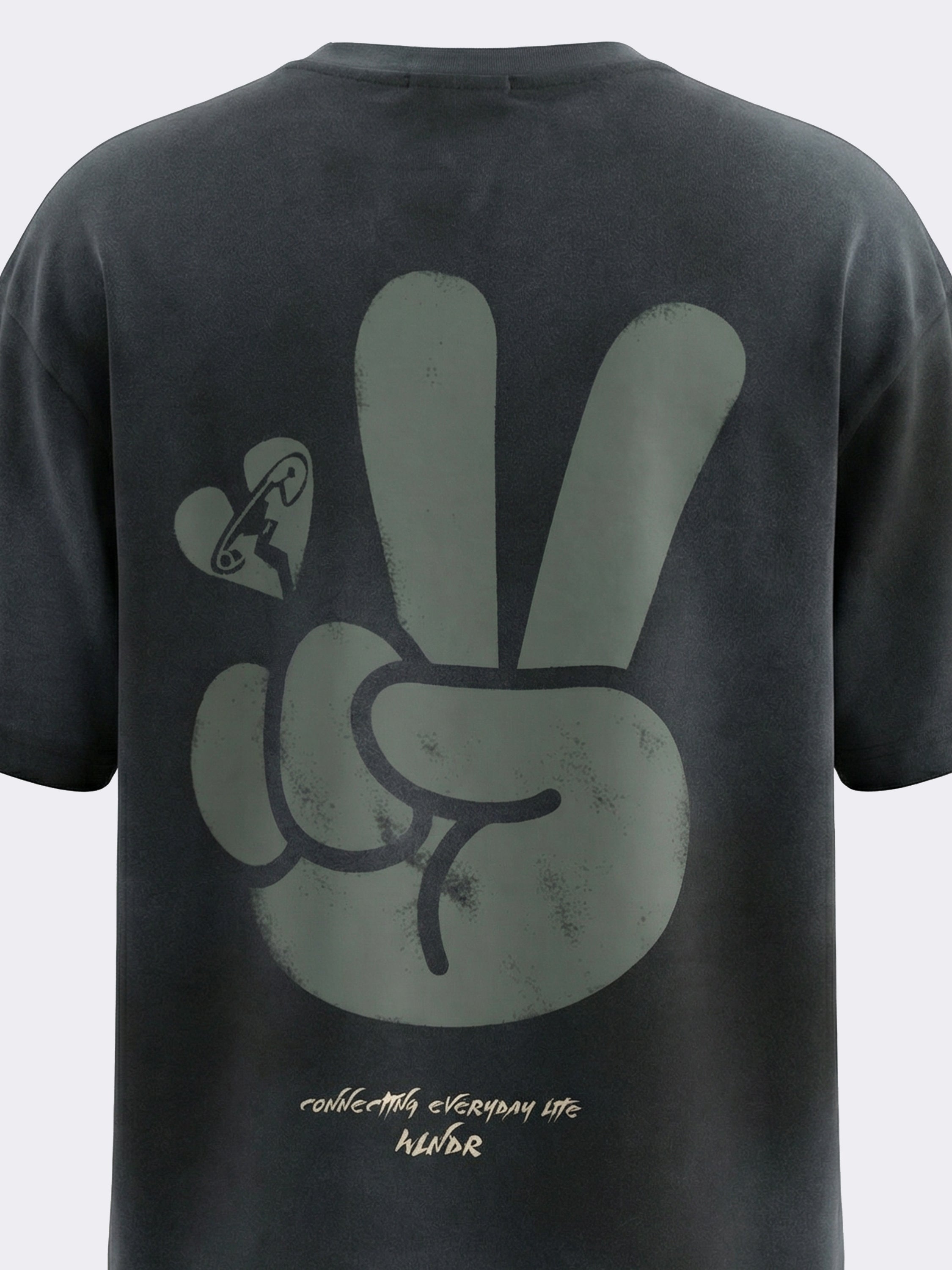 Highlander Men Black Embroidered Round Neck T-Shirt - Black - Image 1
