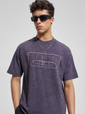 Highlander Men Purple Printed Round Neck T-Shirt