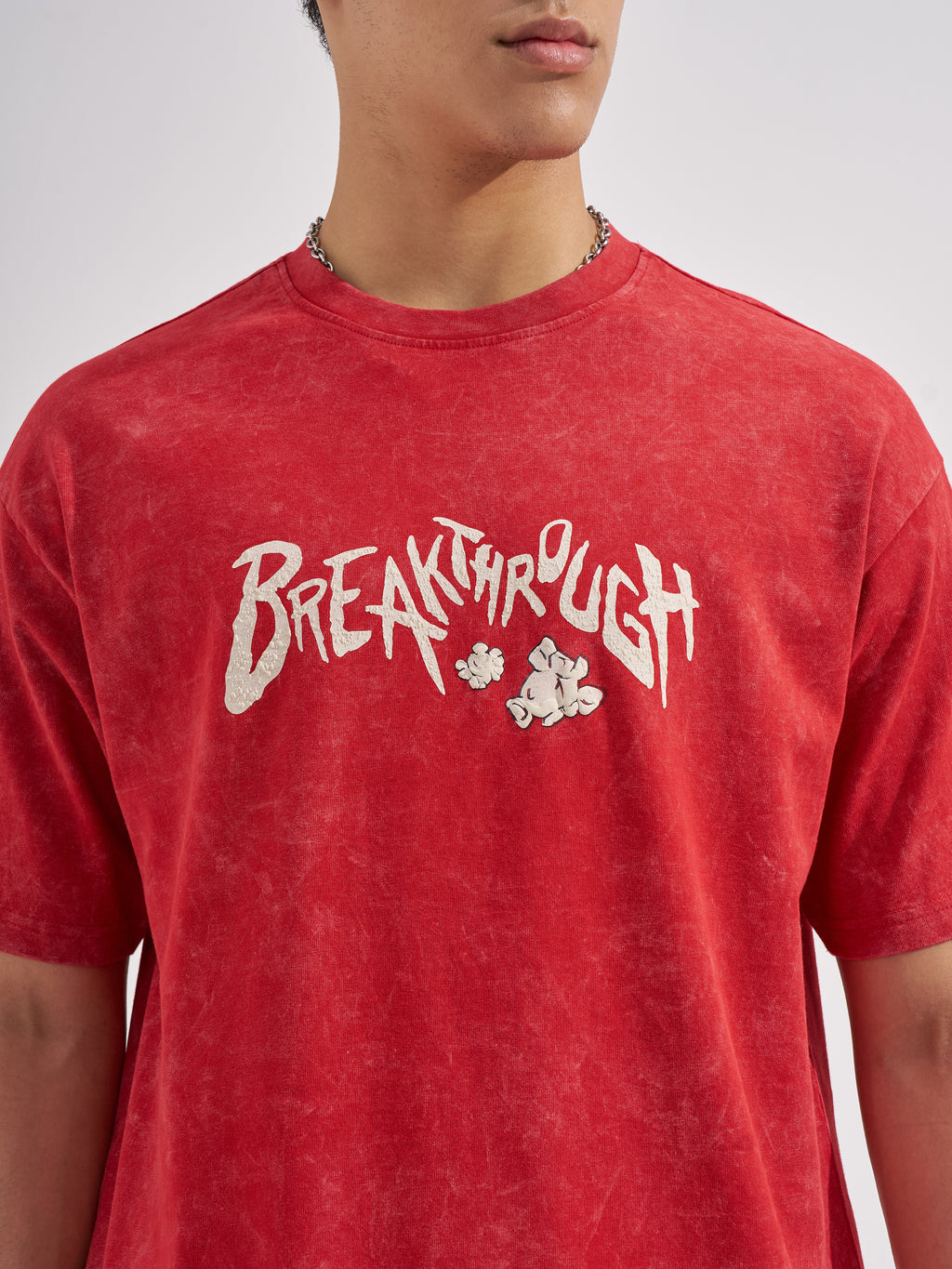 Highlander Men Red Printed Round Neck  T-Shirt