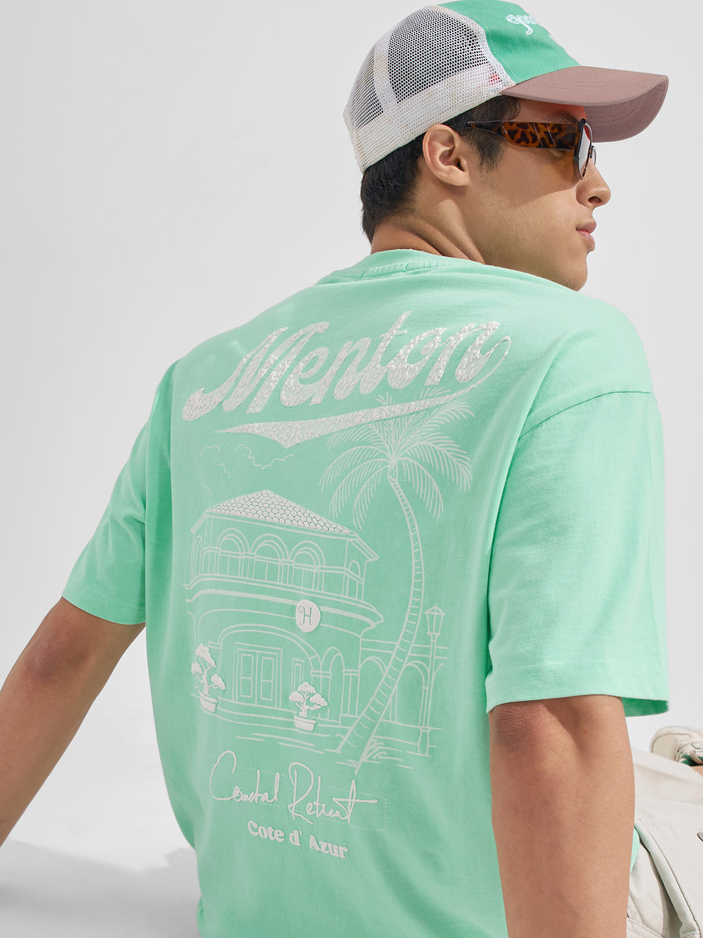 Highlander Men Green Printed Round Neck  T-Shirt