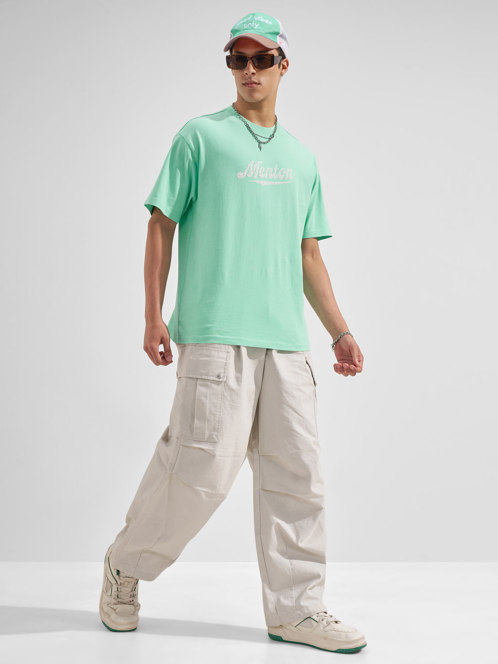 Highlander Men Green Printed Round Neck  T-Shirt