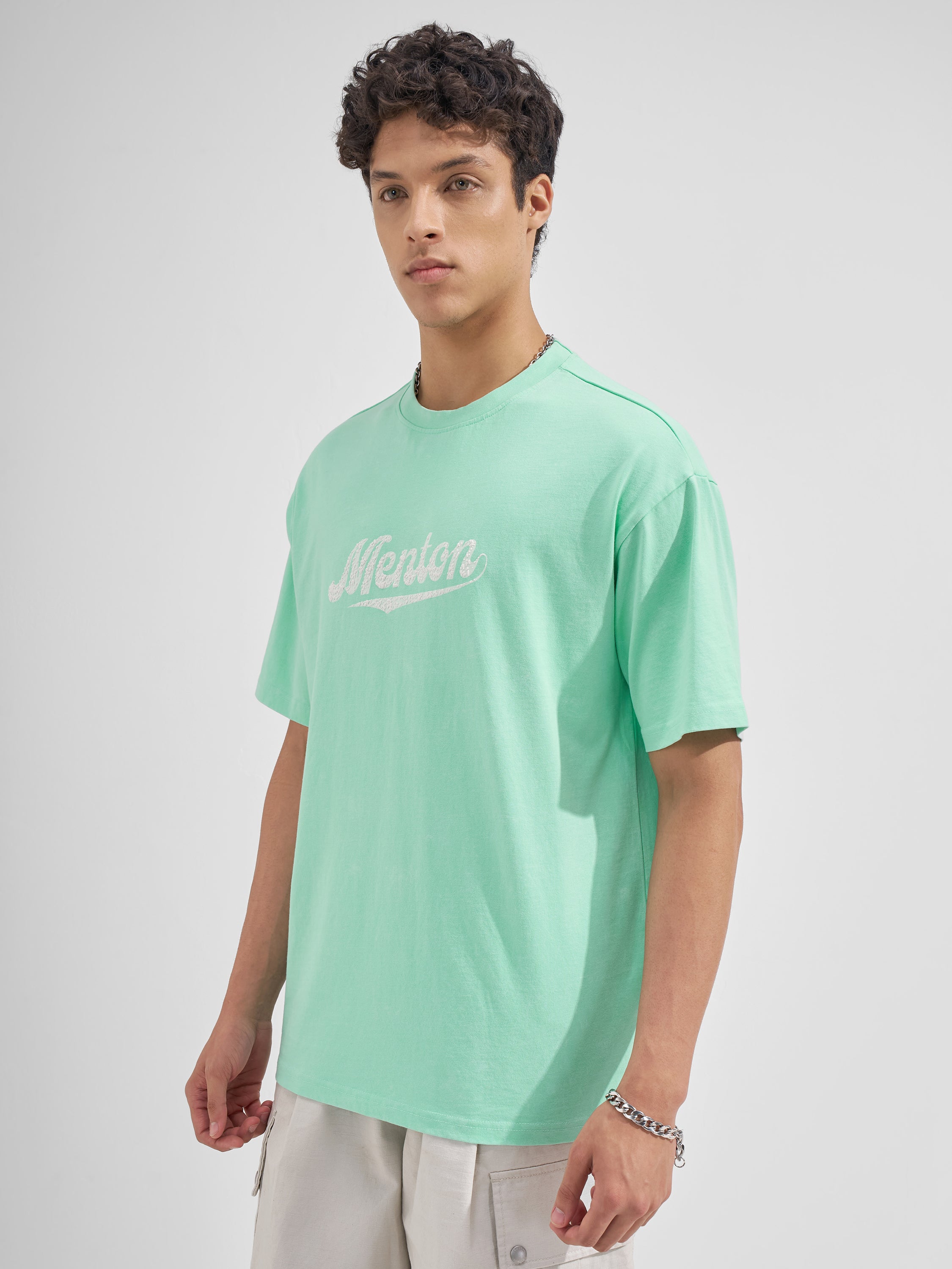 Highlander Men Green Printed Round Neck  T-Shirt