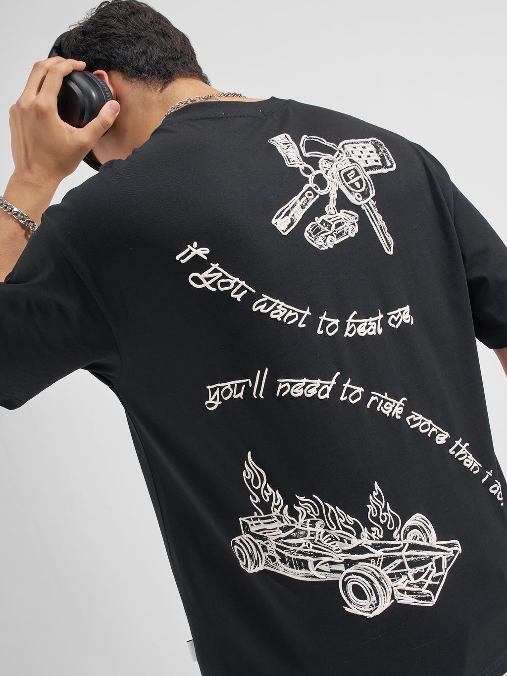 Highlander Men Black Printed Round Neck T-Shirt