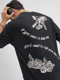 Highlander Men Black Printed Round Neck T-Shirt