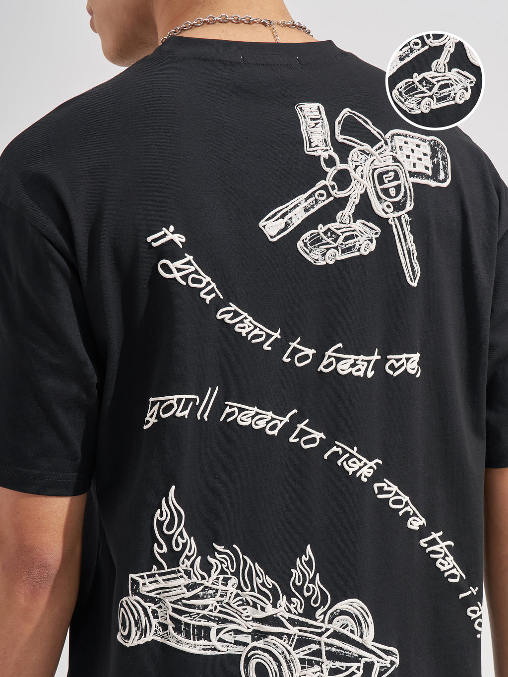 Highlander Men Black Printed Round Neck T-Shirt