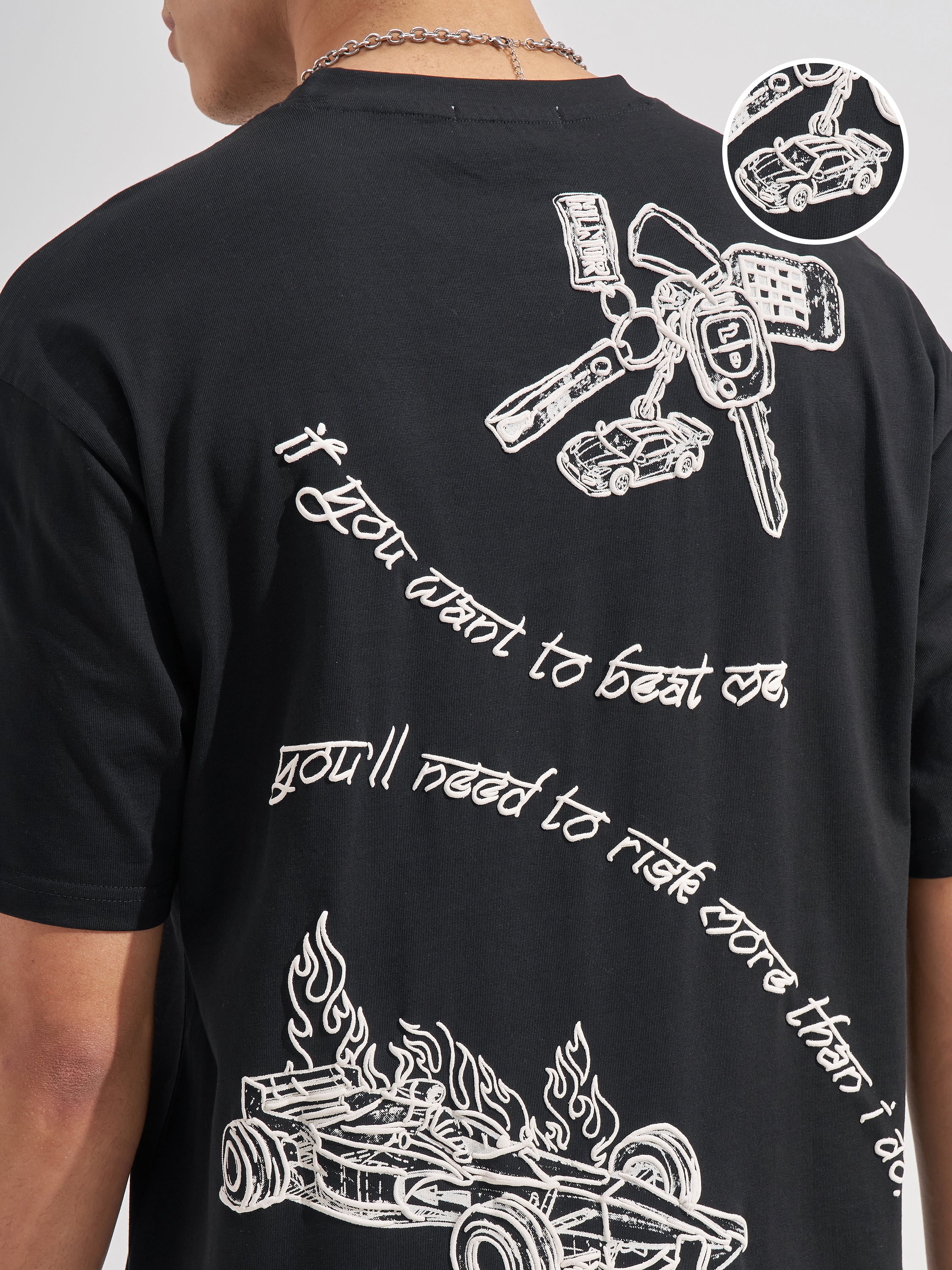 Highlander Men Black Printed Round Neck T-Shirt