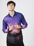 Mens Multi Slim Fit Printed Casual Shirt - Multi - Image 1