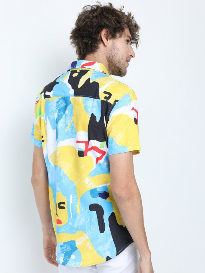Highlander Men Multi Printed Slim Fit Casual Shirts - Multi - Image 3