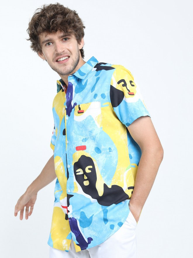 Highlander Men Multi Printed Slim Fit Casual Shirts - Multi - Image 4